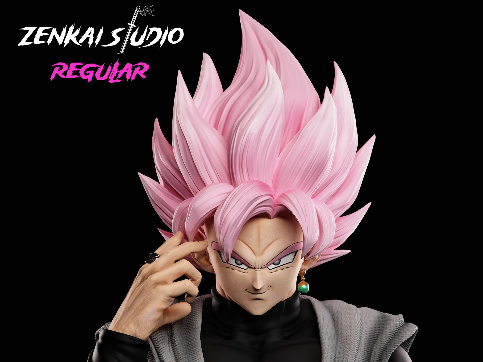 original-statue-zenkai-studio-black-goku-rose-bust