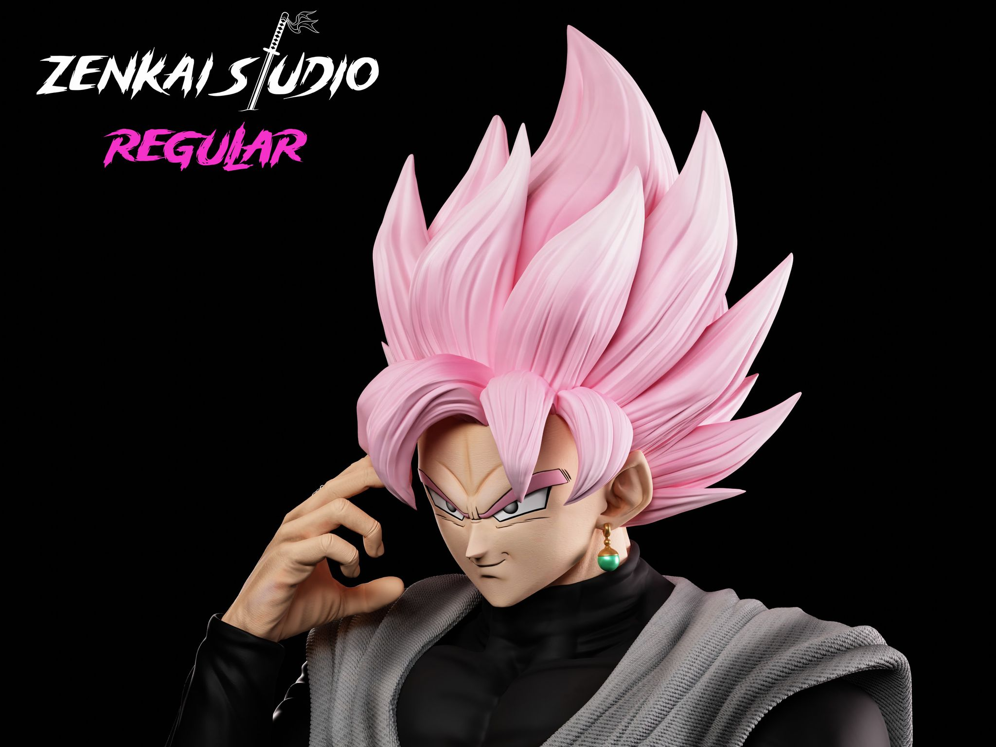 original-statue-zenkai-studio-black-goku-rose-bust