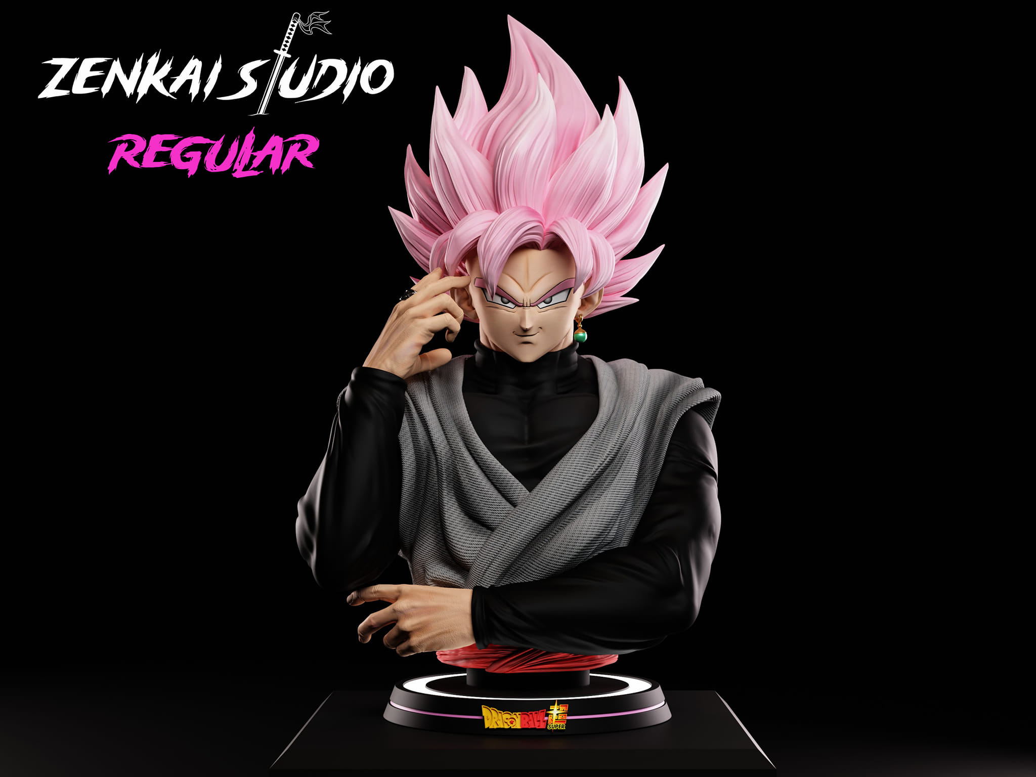 Original statue-Zenkai Studio Black Goku Rose Bust